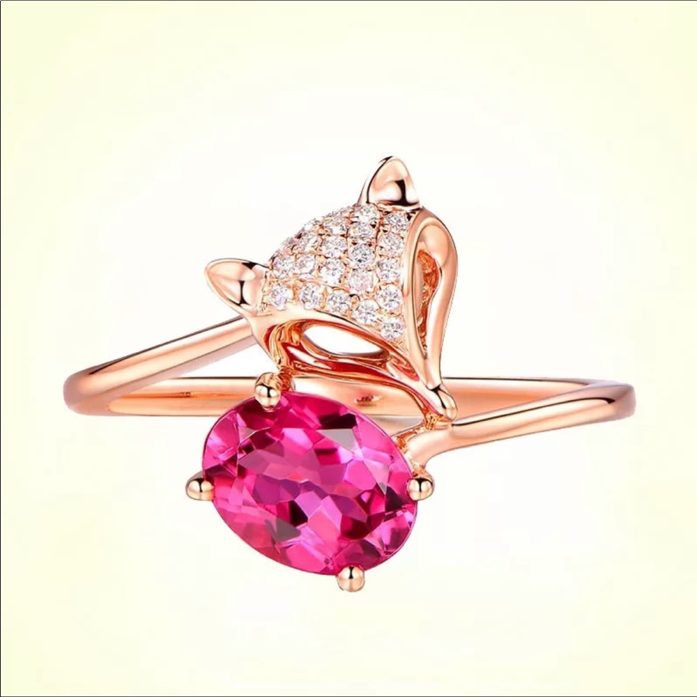 silver 925 open ring, adjustable, ROSE GOLD - Picture 2 of 4